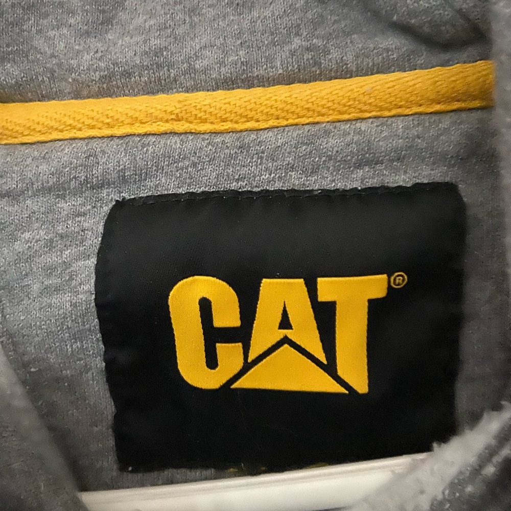 Grey CAT Men’s Hoodie - Picture 3 of 5